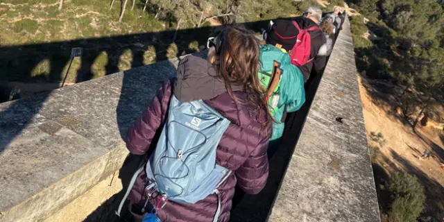 El grup de Marxa Nòrdica del Patronat d’Esports es desplaça al Pont del Diable de Tarragona