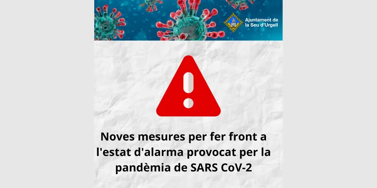 Noves mesures preventives a la Seu d’Urgell per frenar la transmissió de la COVID-19