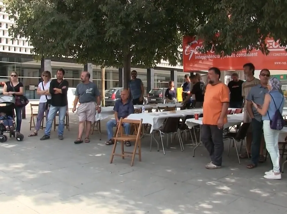 La CUP ha fet el seu acte d'aquest dissabte a la plaça Antonio Machado
