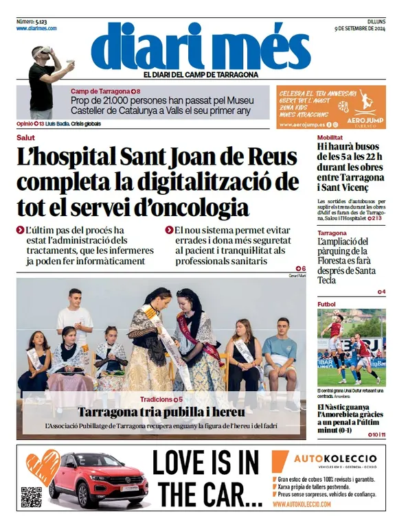Cop d'ull als diaris d'aquest dilluns 9 de setembre