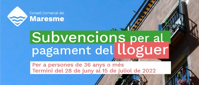 Fins divendres podeu demanar subvencions per al pagament del lloguer per a persones de 36 anys o més