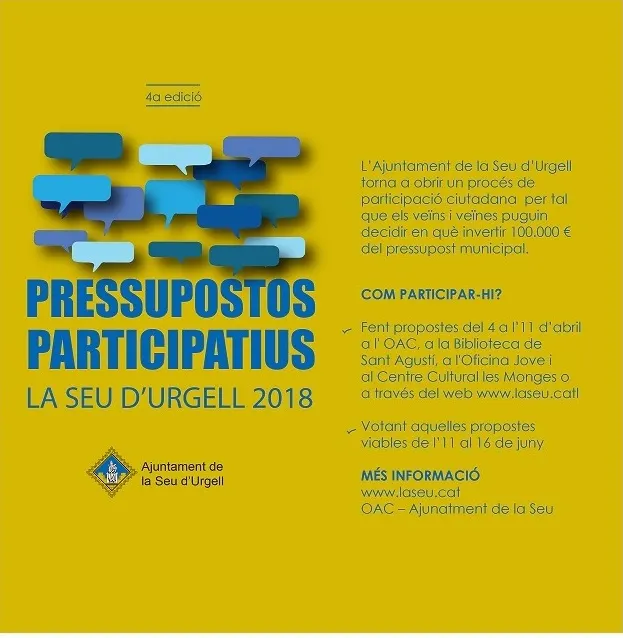 Ajornada l'assemblea oberta per debatre les propostes dels Pressupostos Participatius
