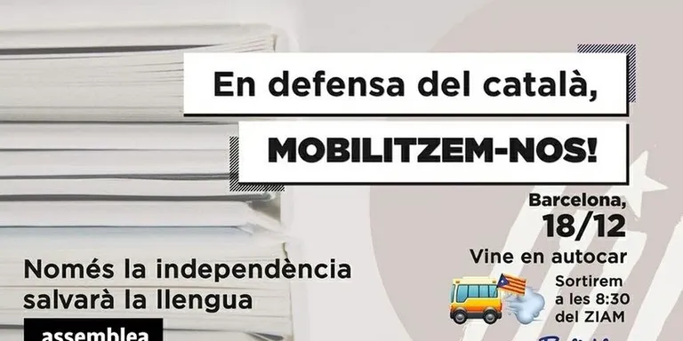 L'ANC d'Arenys de Munt participa a la manifestació de demà a Canet i organitza un autocar per assistir a la manifestació del dia 18 a Barcelona per defensar el model d'educació en català