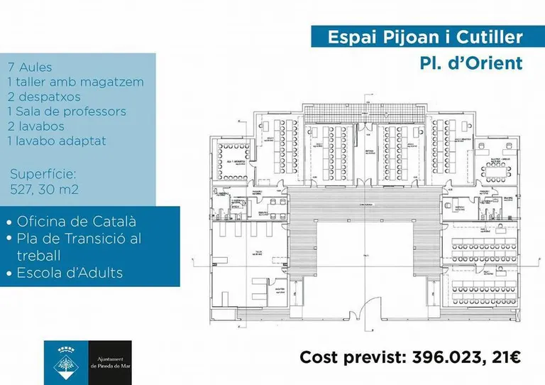 El ple aprova el projecte d'obres per crear l'Espai Educatiu Mestres Pijoan i Cutiller