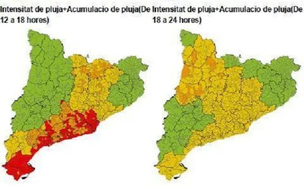 Activada l’Alerta de l’INUNCAT per la previsió de pluges intenses al litoral i al prelitoral sud i centre de Catalunya