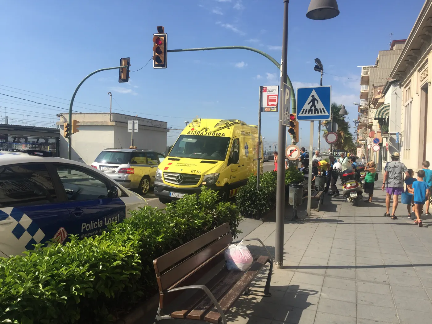 Atropellament a la N-II davant de l’estació