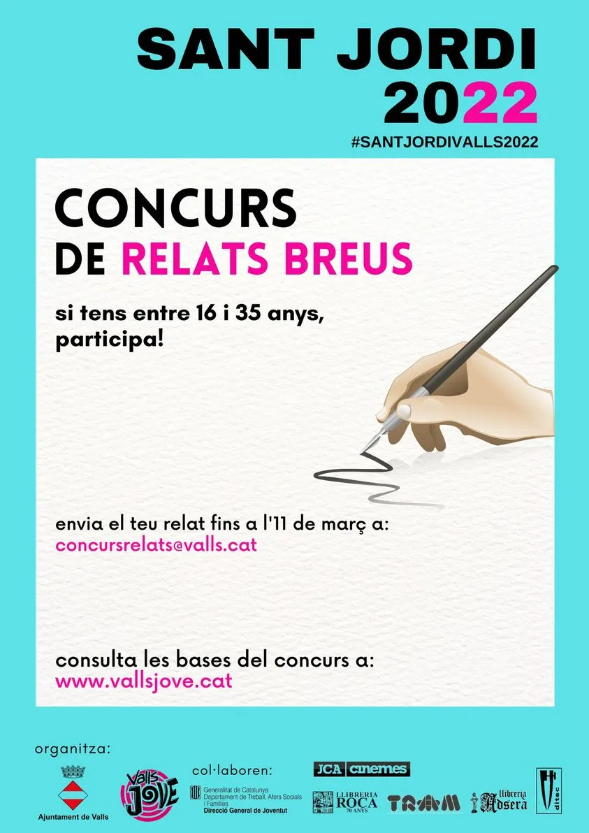 Nova convocatòria del Concurs de Relats Breus de Sant Jordi
