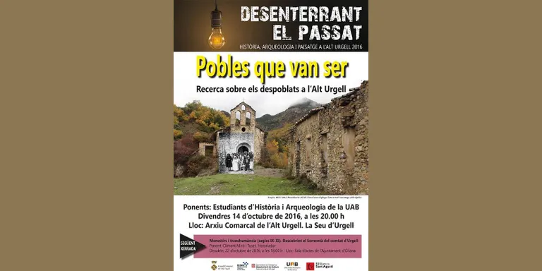 Estudiants de la UAB parlaran de despoblats de l’Alt Urgell al proper 'Desenterrant el passat'