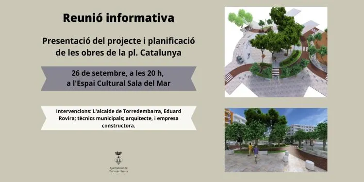 L’Ajuntament de Torredembarra convoca una reunió informativa per presentar el projecte i la planificació de les obres de la plaça Catalunya