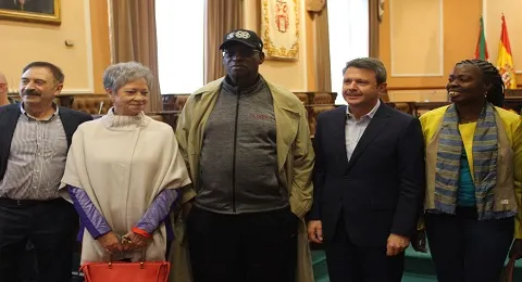 RECEPCIÓN A BOB BEAMON Y NIURKA MONTALVO