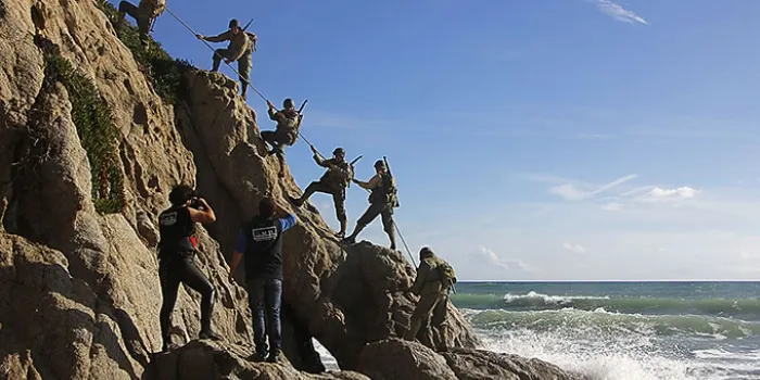 La platja de la Musclera està acollint una recreació del desembarcament de Normandia