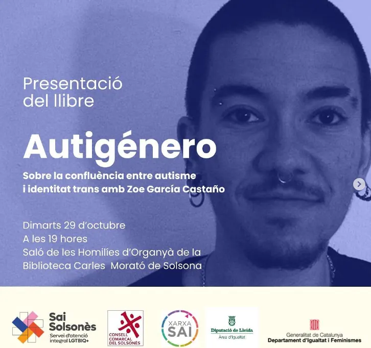 El SAI del Solsonès porta a Solsona la presentació d'un llibre sobre la confluència entre autisme i identitat trans