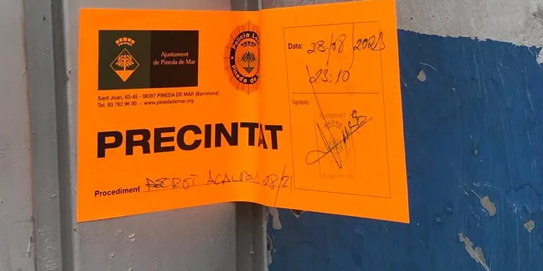 L'Ajuntament de Pineda fa «aturar provisionalment l'activitat» de l'empresa Tinfer i se'n precinta l'entrada