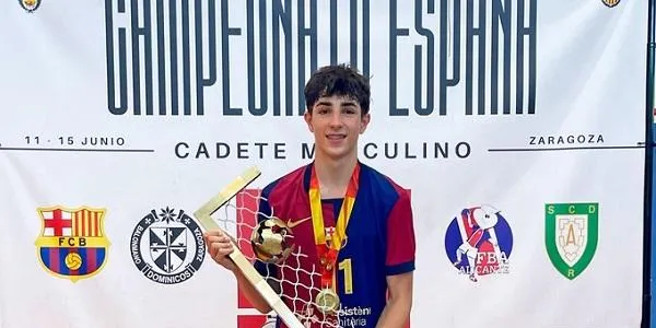 El rodenc Hugo Ramírez es proclama campió d'Espanya d'handbol Cadet amb el FC Barcelona ‘B’