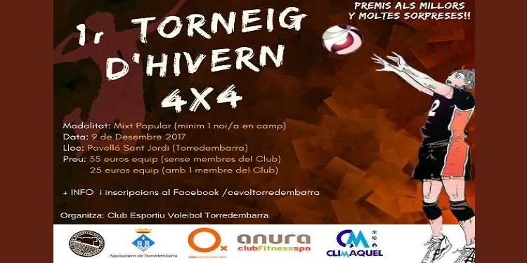 El Club Esportiu Voleibol Torredembarra organitza el 1r Torneig 4x4 en modalitat popular mixta