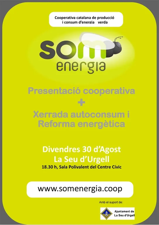 Presentació a la Seu de la cooperativa de producció i consum d'energia verda 'Som energia'