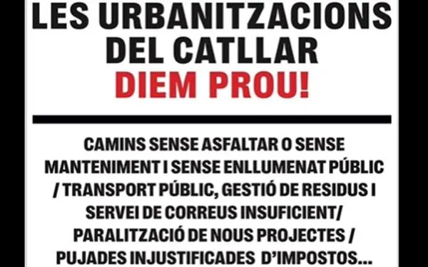L'Associació de Propietaris d'Urbanitzacions del Catllar realitzarà un tall a la carretera TP-2031 per protestar per la falta de serveis mínims