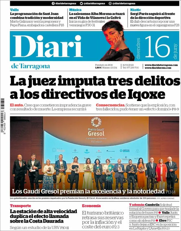 Consulta les portades dels diaris d'aquest 16 de juny