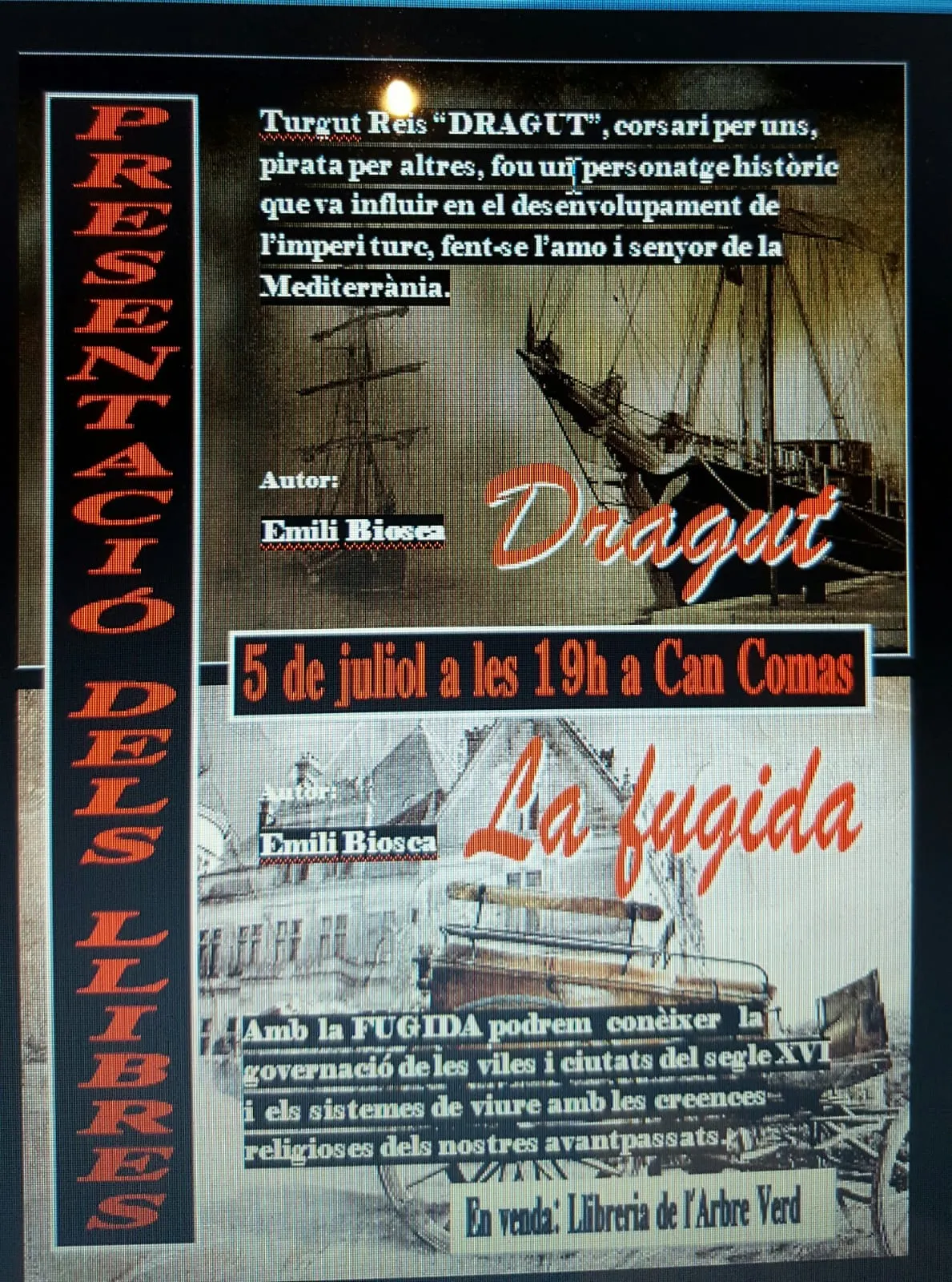 Emili Biosca presenta els seus dos llibres de caire històric
