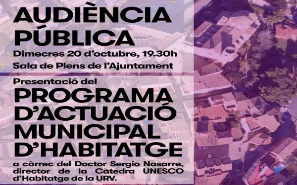 Altafulla explica el seu PAHM amb una Audiència Pública, el pròxim dimecres