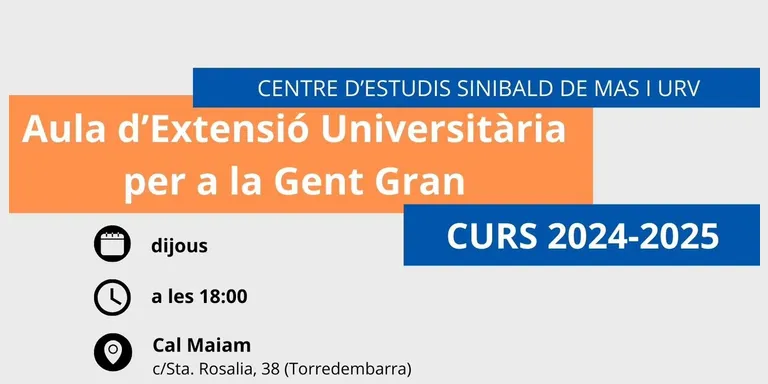 El segon trimestre de l’Aula de Gent Gran tractarà sobre la llengua