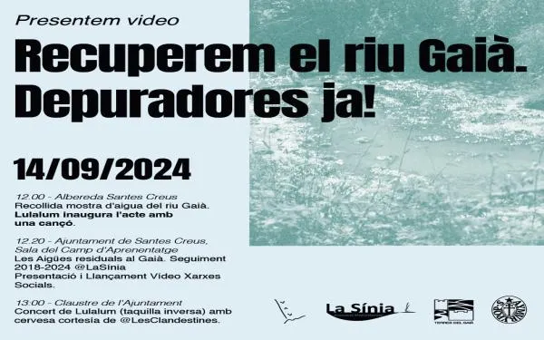 Terres del Gaià donarà a conèixer en un vídeo denúncia la situació que viu la llera del riu amb els abocaments d'aigües residuals