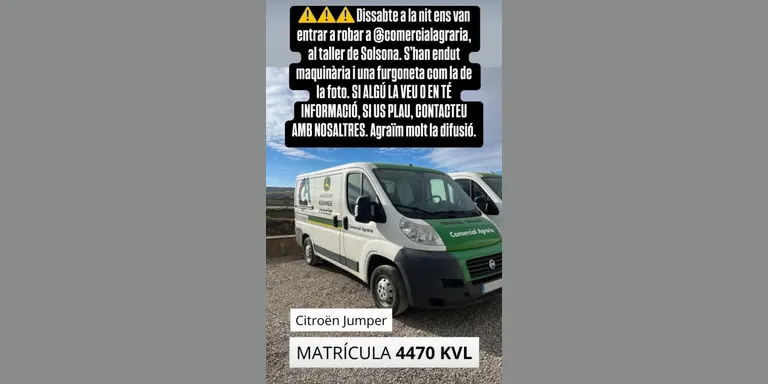 Dues empreses de Solsona van ser víctimes de robatoris amb força la matinada de diumenge