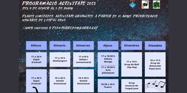 L'Espai Jove de Torredembarra incorpora novetats destacades per aquest any