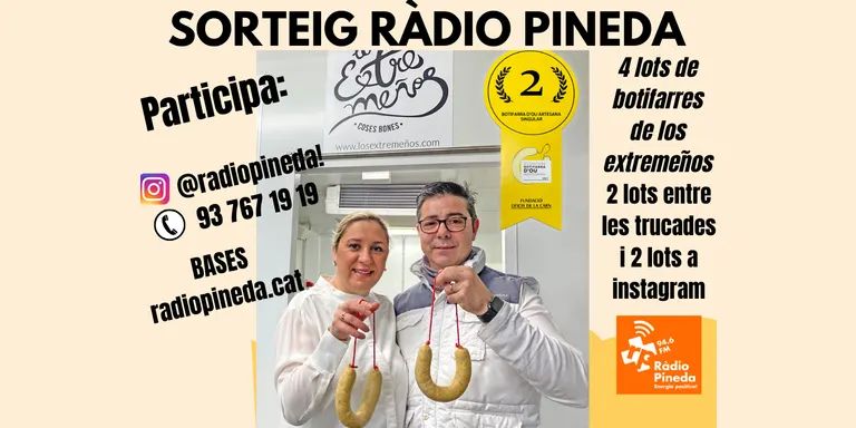 Ràdio Pineda sorteja 4 lots de botifarres d'ou de Los Extremeños per celebrar Dijous Gras