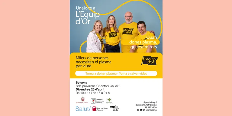 Solsona acull demà una campanya extraordinària de donació de sang i plasma en el marc de la Setmana Mundial de les Immunodeficiències Primàries