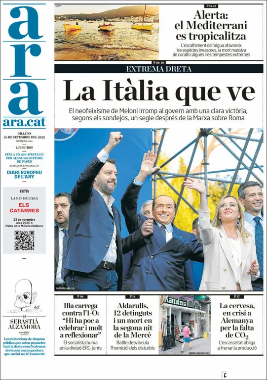 T'expliquem les portades dels diaris del territori d'aquest 26 de setembre