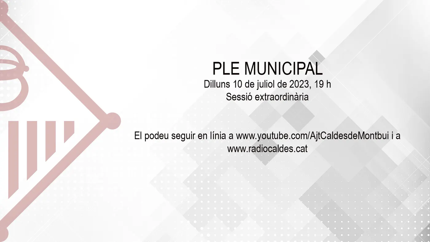 Avui dilluns ple municipal per aprovar el nou cartipàs municipal