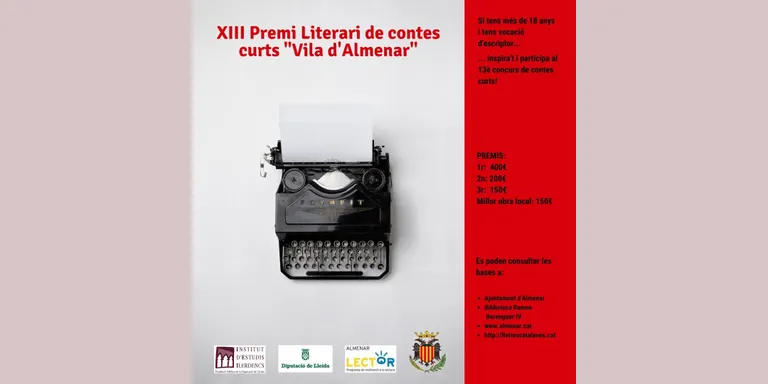 XIII Premi Literari Vila d’Almenar de Contes Curts