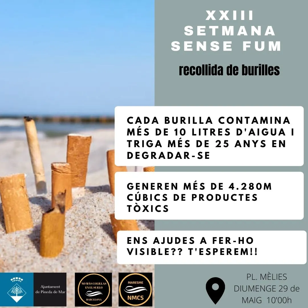 Recollida de burilles a Pineda aquest diumenge 29 de maig
