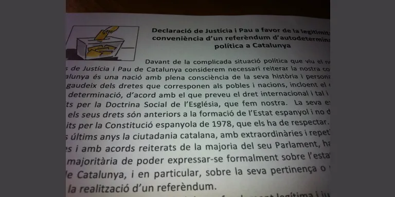 El mossèn de la Parròquia de Sant Joan s’ha adherit a un manifest de 400 capellans en favor del referèndum
