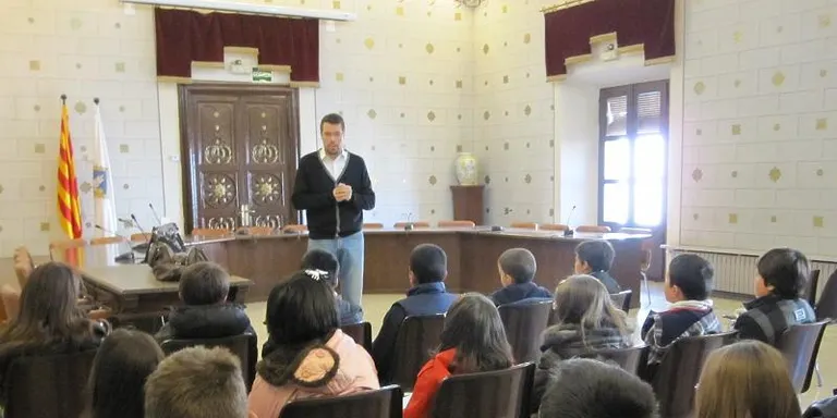 Alumnes del col.legi La Salle visiten l'Ajuntament de la Seu