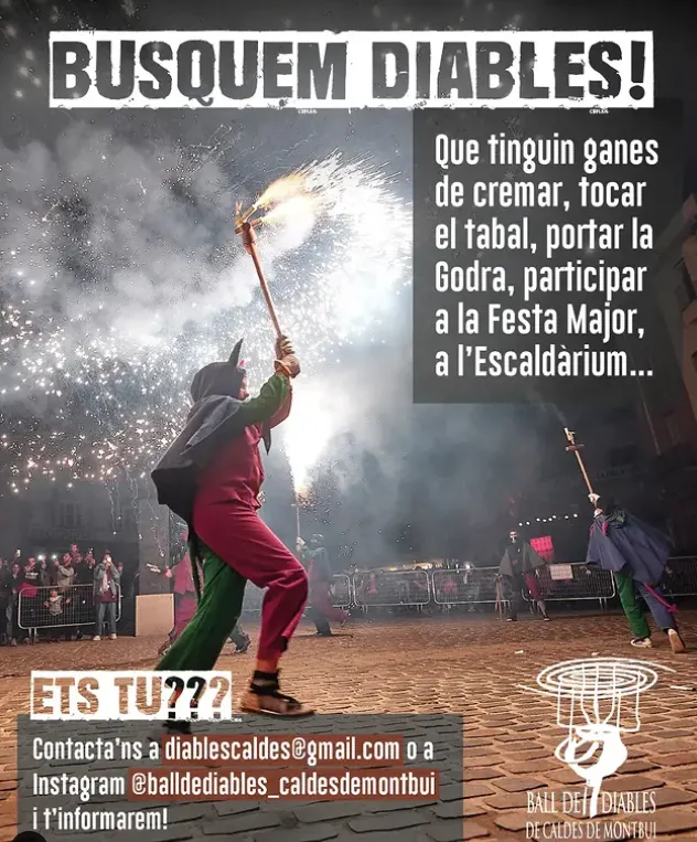 El Ball de Diables de Caldes obre el període d'inscripció a nous membres de la colla