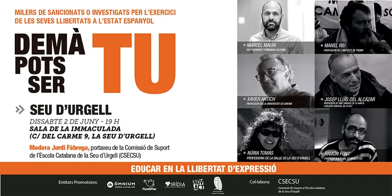 Òmnium Alt Urgell organitza la taula rodona 'Educar en la llibertat d'expressió'