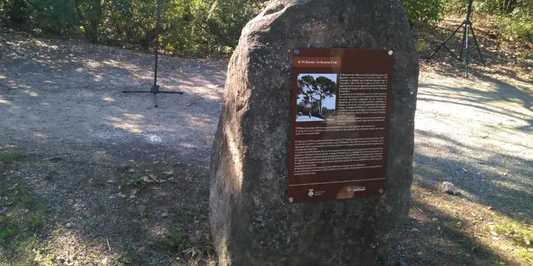 Rubí i Sant Cugat restitueixen la placa del Pi Bessó de l'Arrabassada