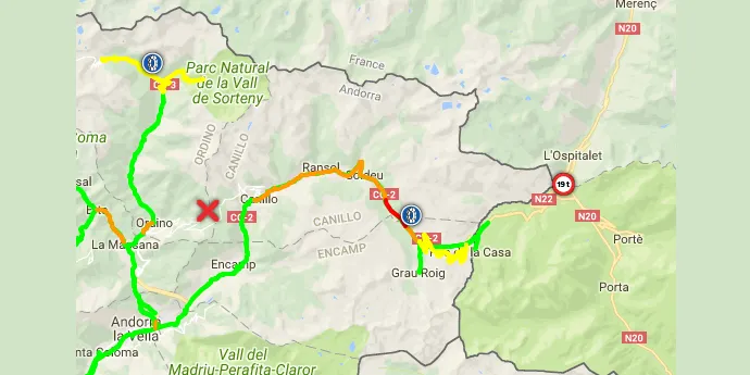 Malestar a Andorra pels nous talls de França al trànsit de camions a la RN-22
