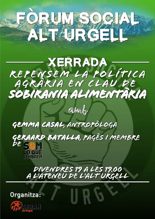 Xerrada del Fòrum Social sobre política agrària