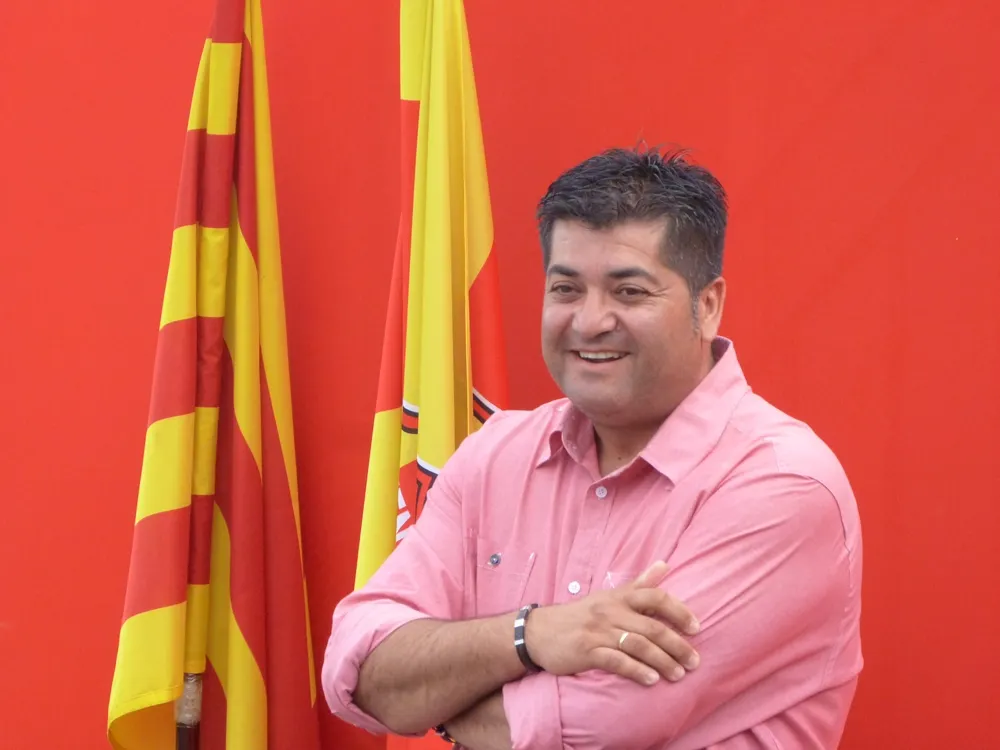 Juan López el dia que es va acomiadar com a president del Veinti / Arxiu