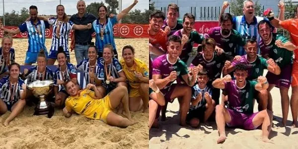 Els torrencs José Arias, Jeroni Rañé i Adriana Pérez s’alcen amb la Lliga Espanyola de futbol platja