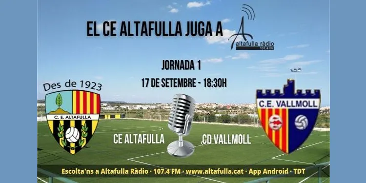 L’Altafulla debuta davant el Vallmoll aquest diumenge al Joan Pijuan