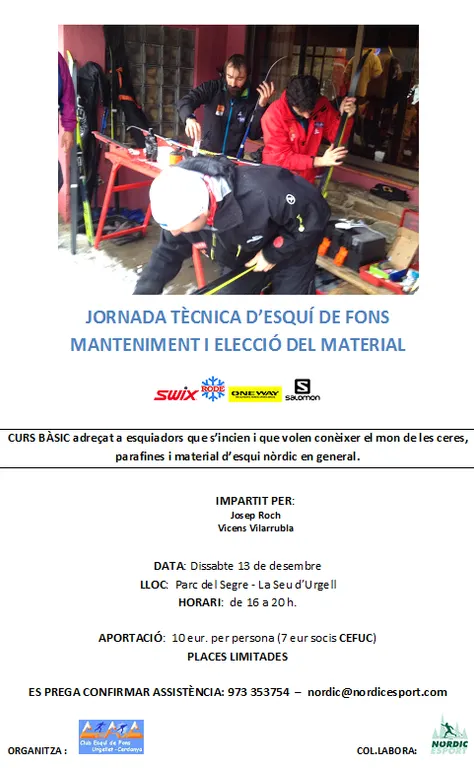El CEFUC ensenya com cuidar i escollir el material d'esquí de fons