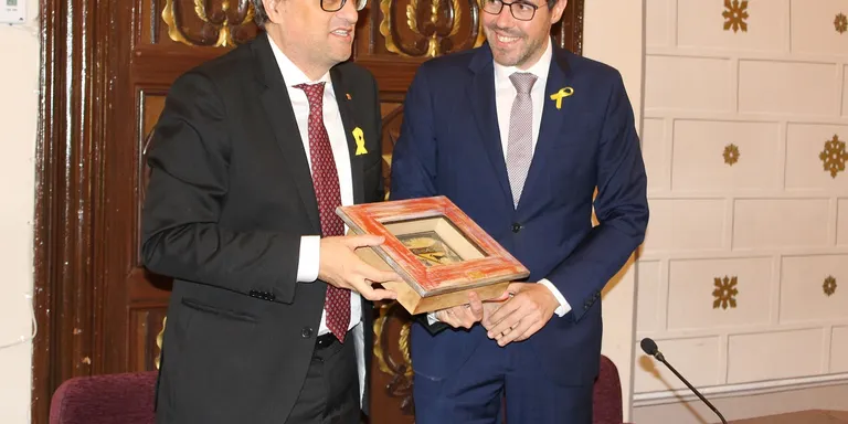 Primera visita institucional del president de la Generalitat, Quim Torra, a l'Ajuntament de la Seu