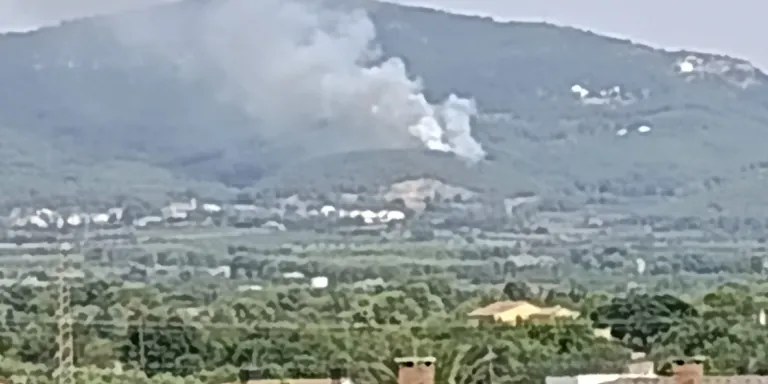 Els Bombers estabilitzen l’incendi forestal que crema a Fontscaldes