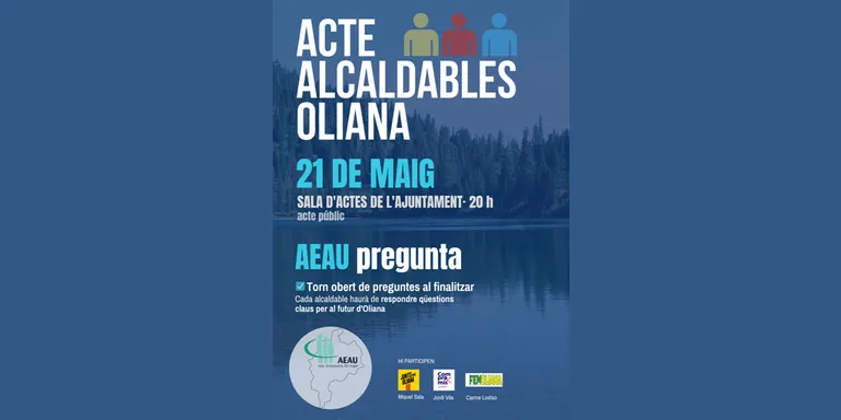L'AEAU organitza un debat amb els alcaldables d'Oliana