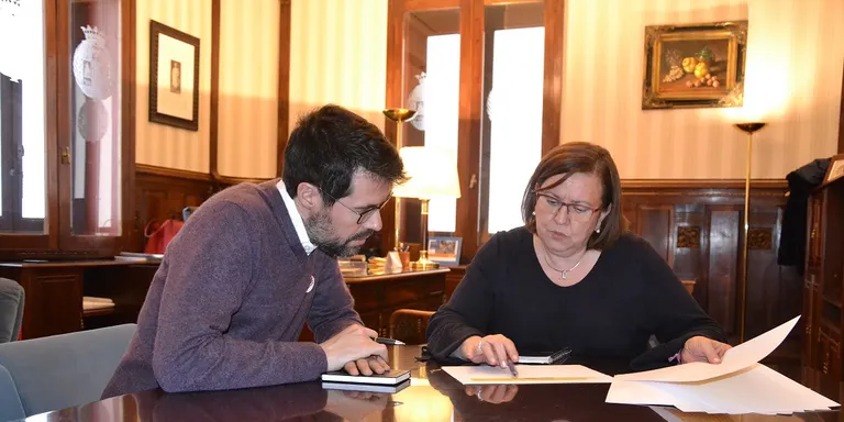Reunió de l'alcalde de la Seu amb la presidenta de la Diputació de Lleida