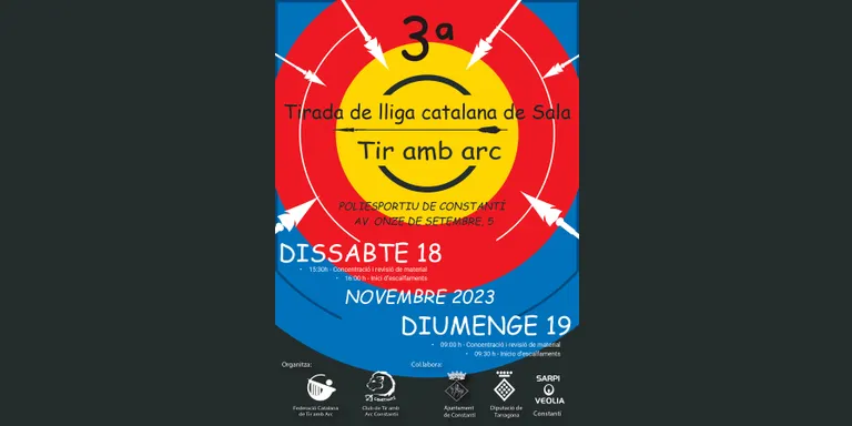 Arriba la 3a Tirada de la Lliga Catalana de Tir amb Arc en Sala